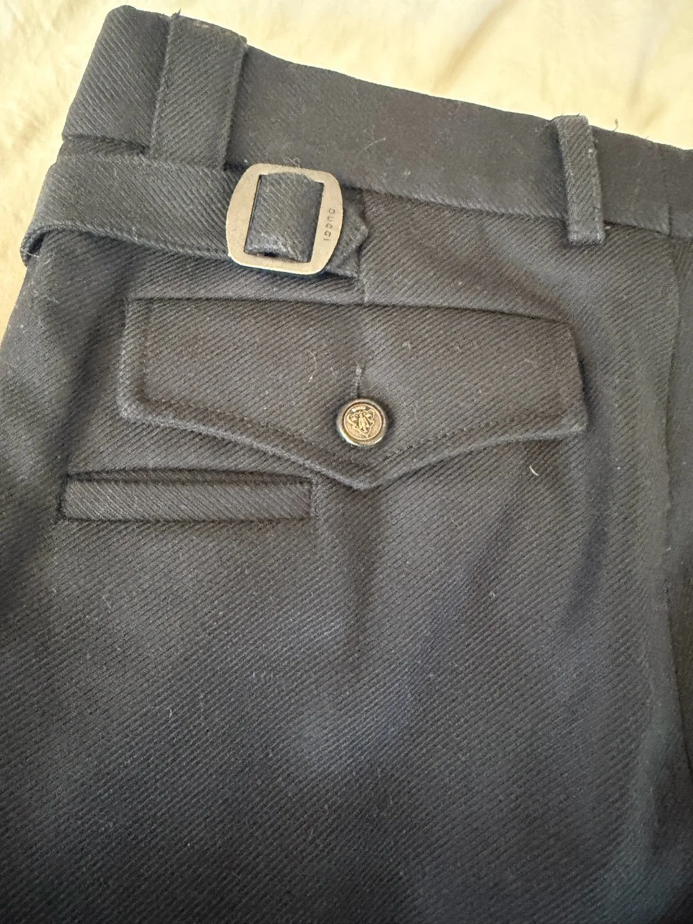 Gucci Men's Black Tailored Dress Pants